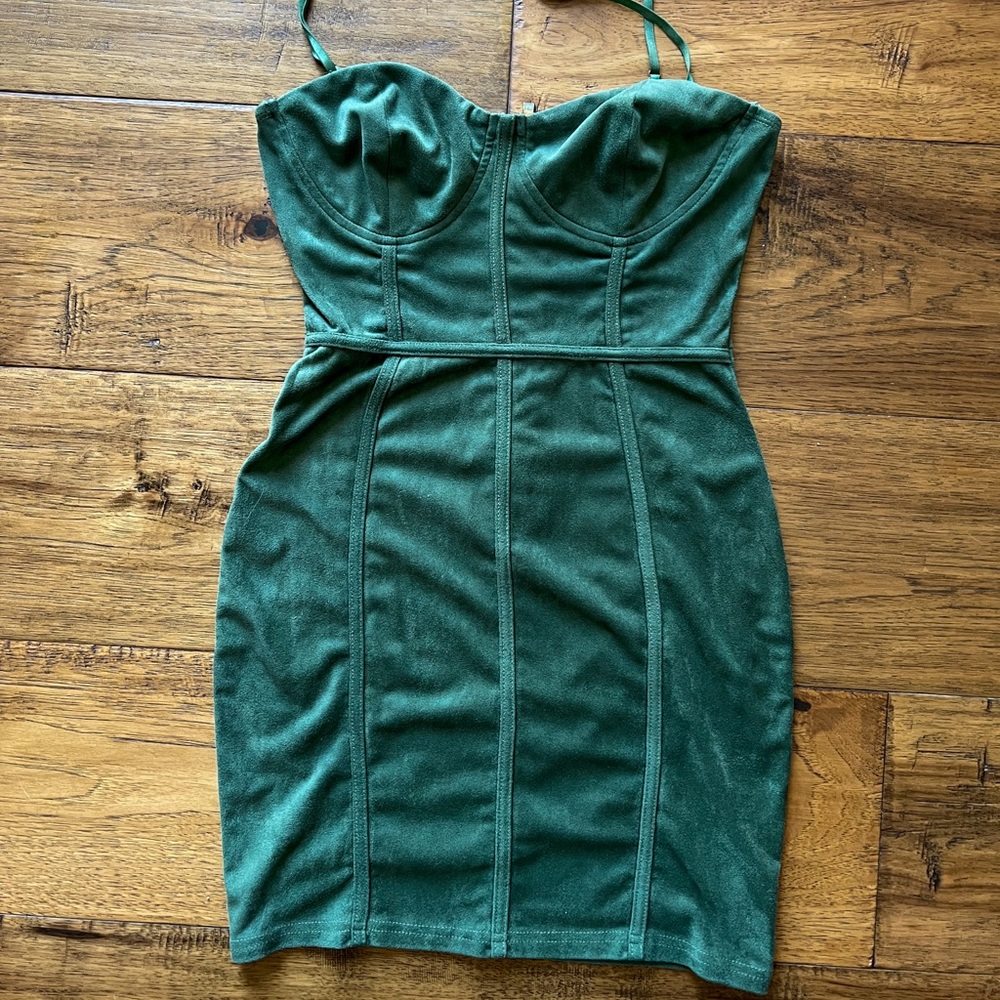 Corset Style Mini Velvet Dress